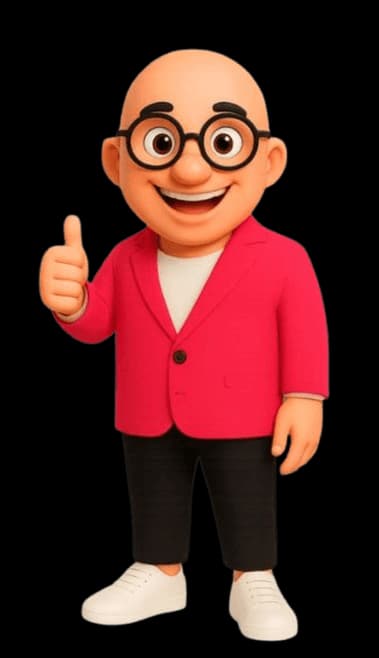 Happy mascot giving thumbs up