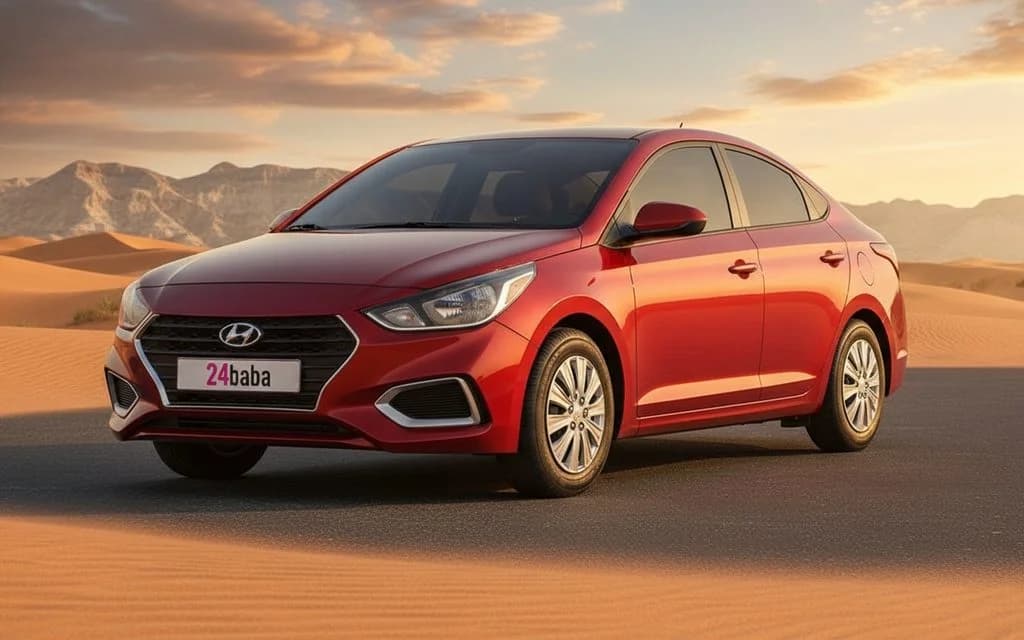 Hyundai Accent 2021 Red front view with headlights