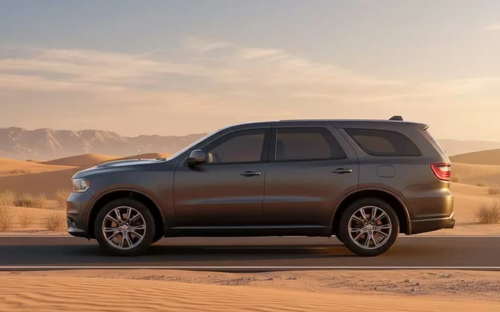Dodge Durango 2025 Grey side profile – rental in Dubai