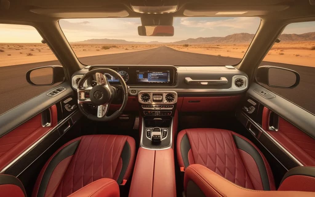 Mercedes G63 2020 dashboard and infotainment
