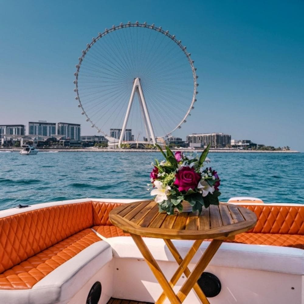 Luxury Oryx 36 yacht cruising in Dubai