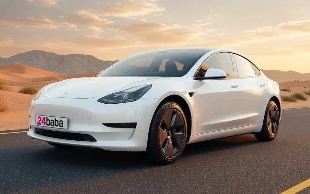 Tesla Model3 2021 White cover image – rental in Dubai