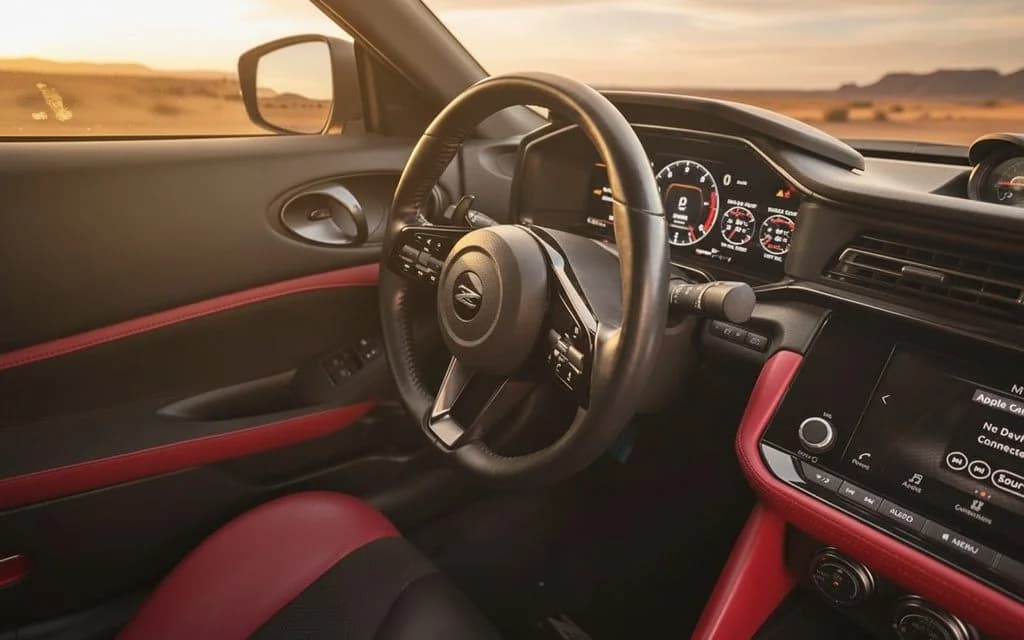 Nissan 370Z 2023 interior view showing trim