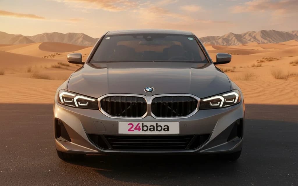 Bmw 318 2026 Grey front view with headlights