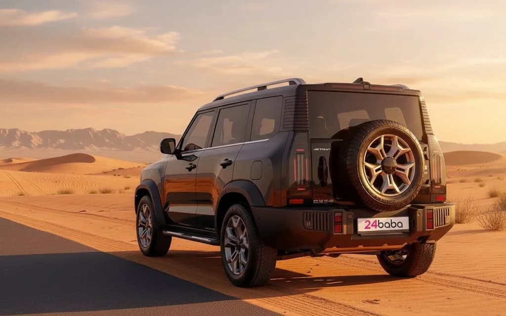 Jetour T2 2024 Black rear view showing taillights