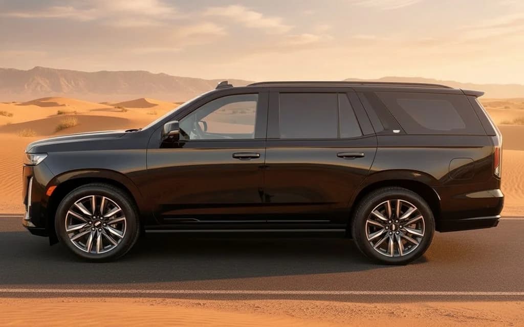 Cadillac Escalade 2023 Black side profile