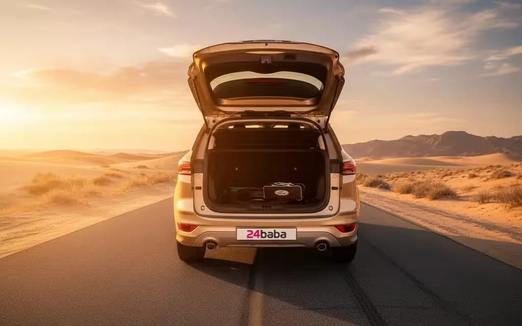 Ford Territory 2023 Gold parked outdoor scene – rental in Dubai