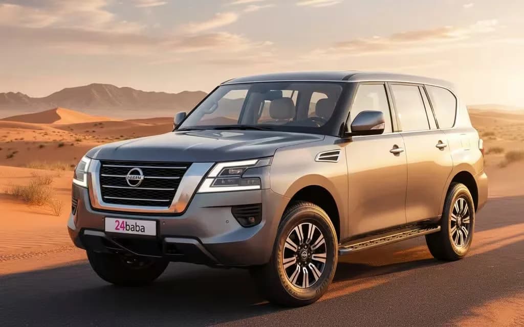 Nissan Patrol 2021 Grey cover image – rental in Dubai