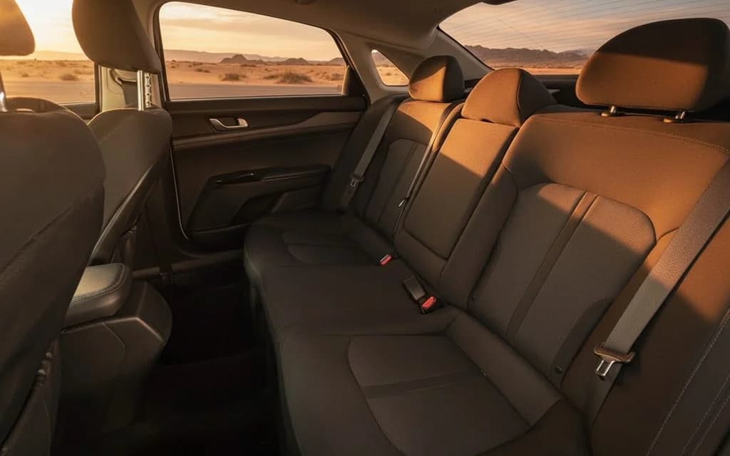 Kia K5 2021 leather seats and cabin – rental in Dubai