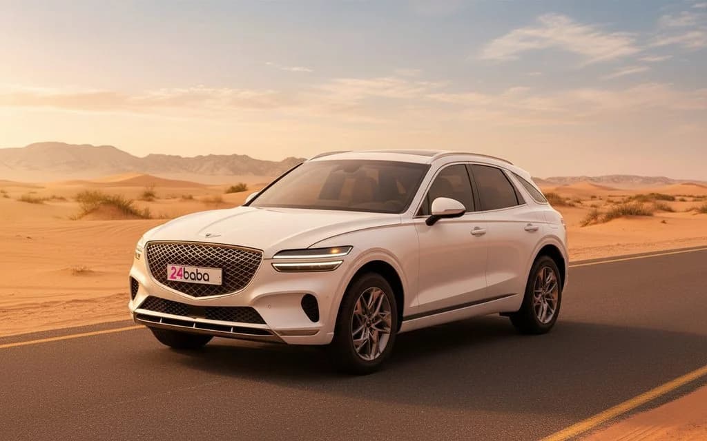 Genesis Gv70 2023 White cover image – rental in Dubai