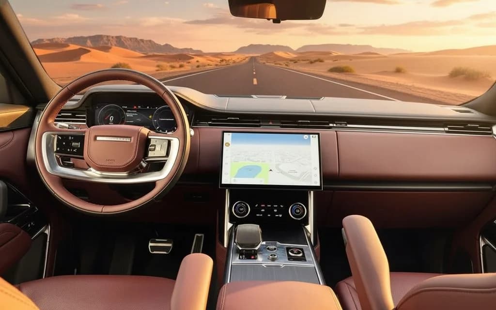 LandRover RangeRoverHse 2022 interior view showing trim – rental in Dubai