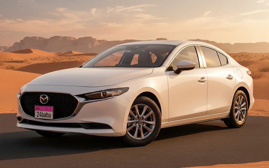 Mazda 3 2025 White - rental in Dubai