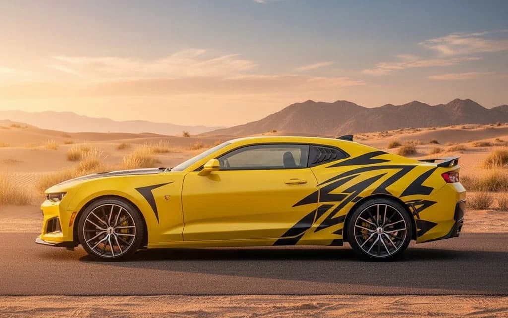 Chevrolet Camaro 2025 Yellow side profile