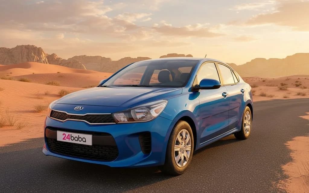 Kia Rio 2021 Blue cover image – rental in Dubai