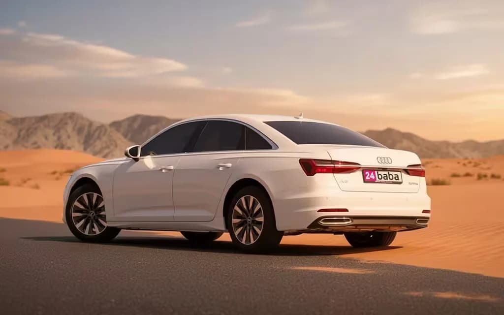 Audi A6 2022 White side profile