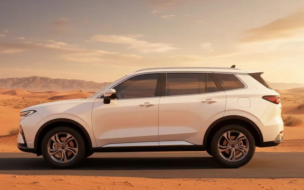 Ford Territory 2025 White side profile – rental in Dubai