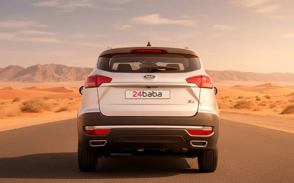 Jac S3 2024 White rear view showing taillights