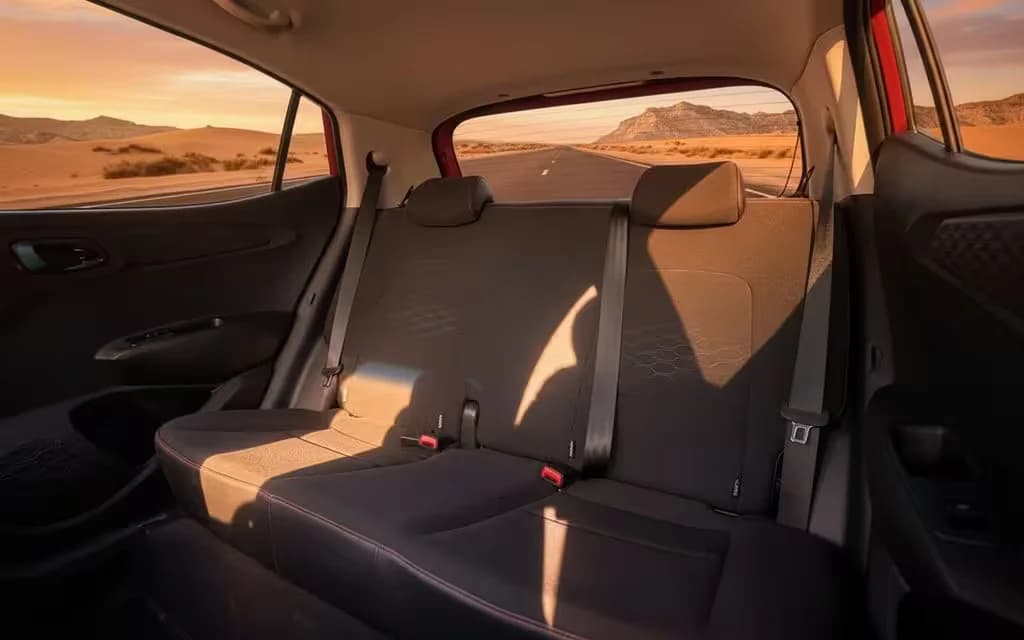 Hyundai GrandI10 2023 leather seats and cabin – rental in Dubai