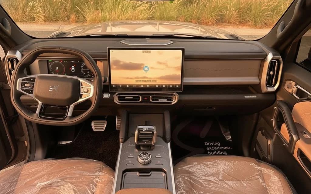 Jetour T2 2026 interior view showing trim – rental in Dubai