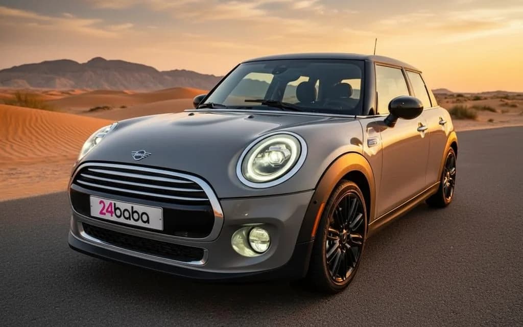 Mini Cooper 2023 Grey cover image – rental in Dubai