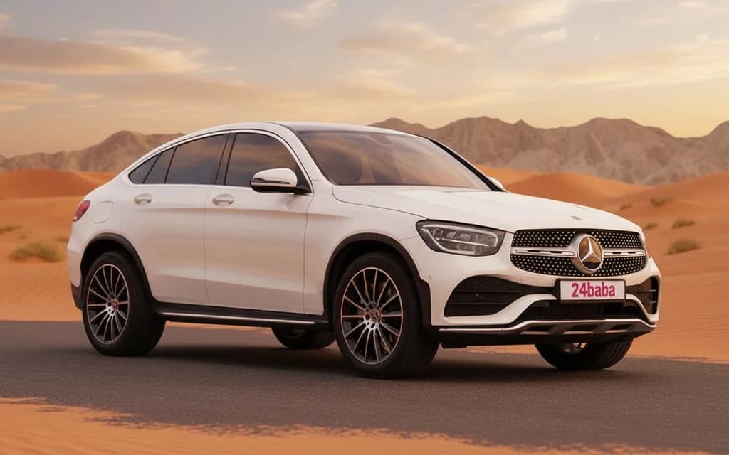 Hire Mercedes Glc300 2020 White in Dubai