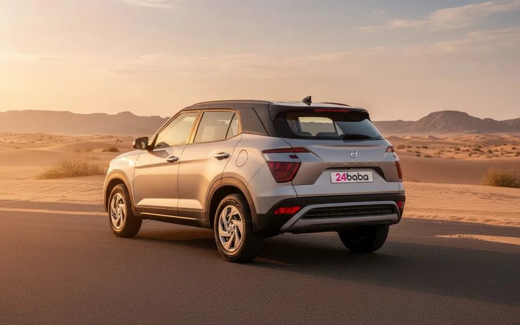 Hyundai Creta 2023 Grey rear view showing taillights