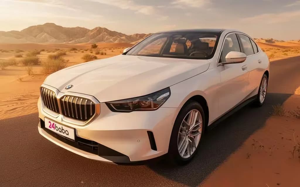Bmw 520 2024 White cover image – rental in Dubai
