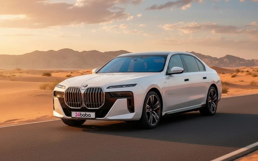 Bmw 735 2023 White cover image – rental in Dubai