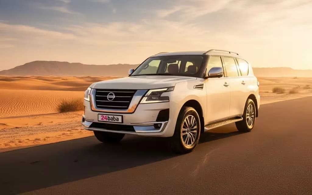 Nissan Patrol 2021 White cover image – rental in Dubai