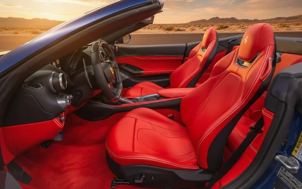 Ferrari Portofino 2022 leather seats and cabin