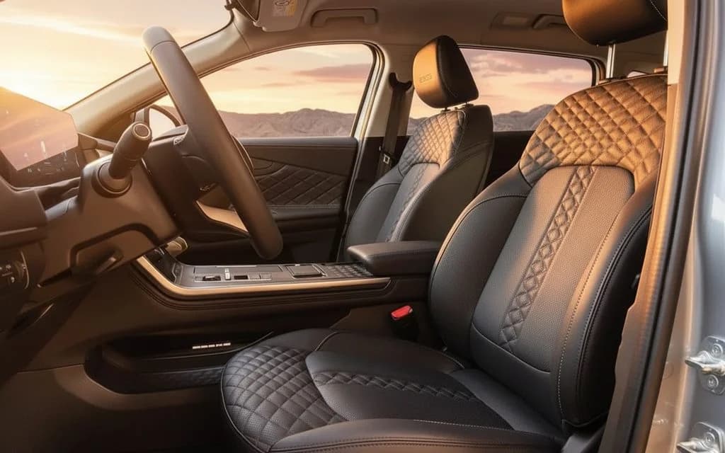 Exeed Txl 2025 leather seats and cabin – rental in Dubai
