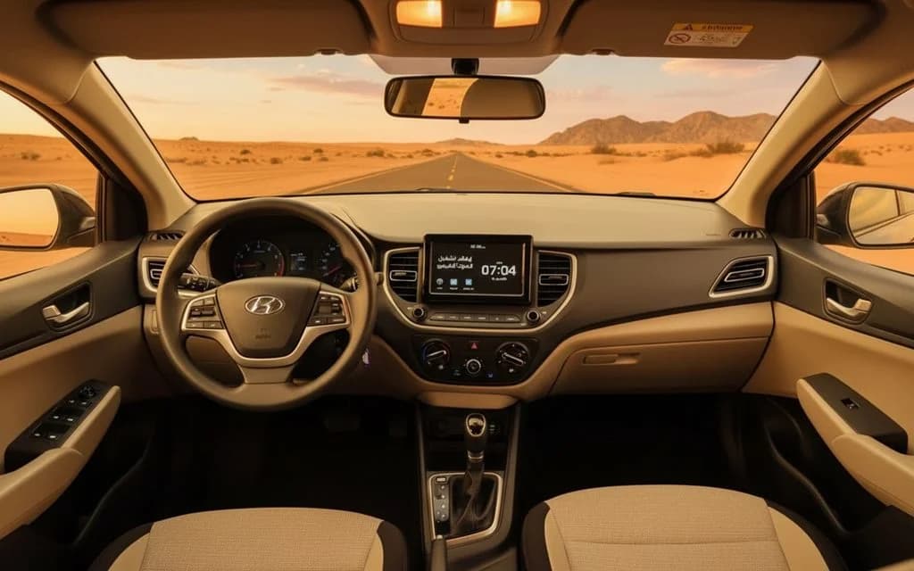 Hyundai Accent 2023 dashboard and infotainment