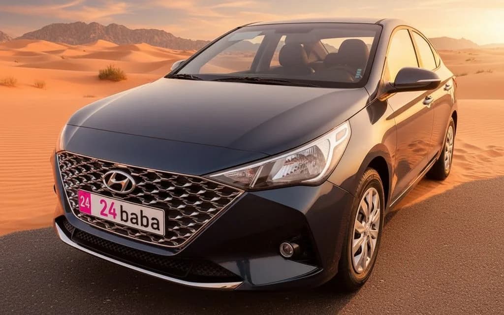 Hyundai Accent 2022 Black front view with headlights