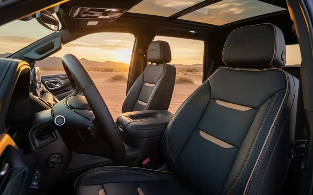 Gmc Yukon 2023 leather seats and cabin – rental in Dubai