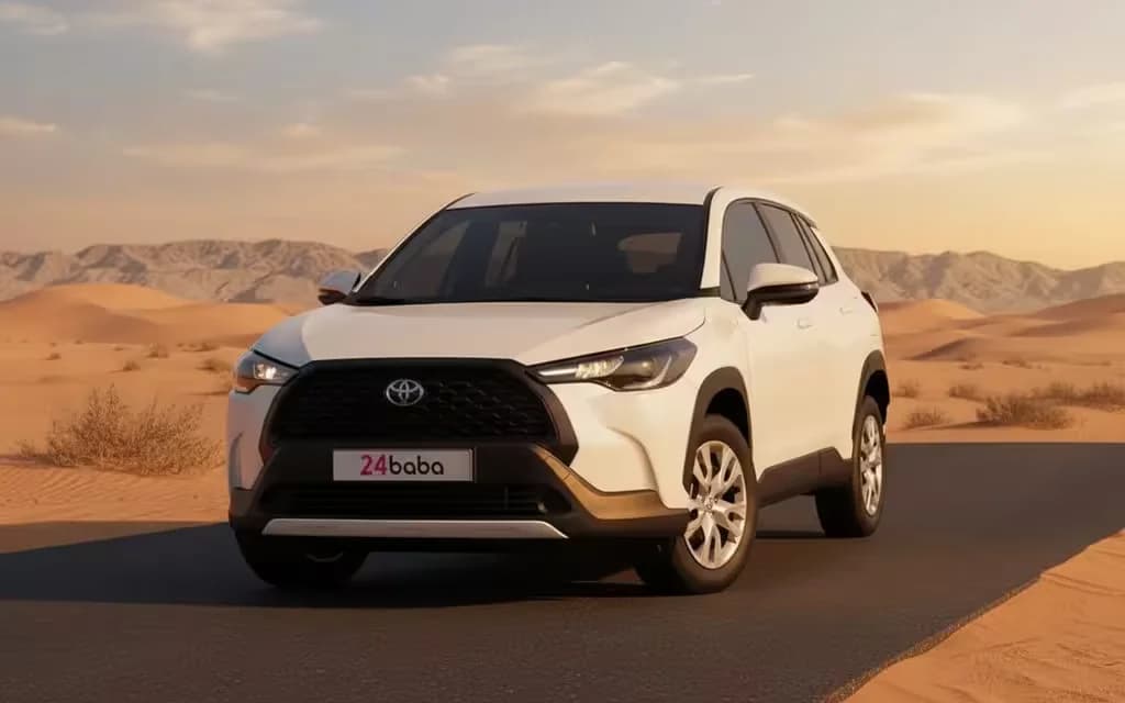 Toyota CorollaCross 2023 White cover image – rental in Dubai