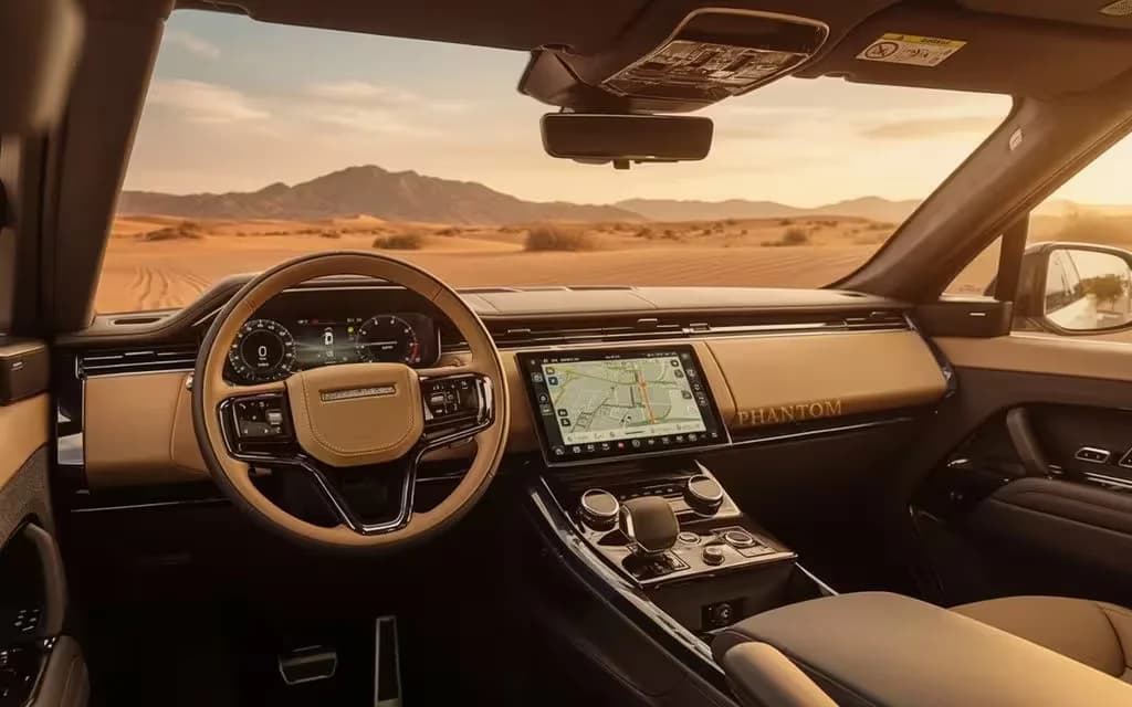 LandRover RangeRoverSport 2023 interior view showing trim – rental in Dubai