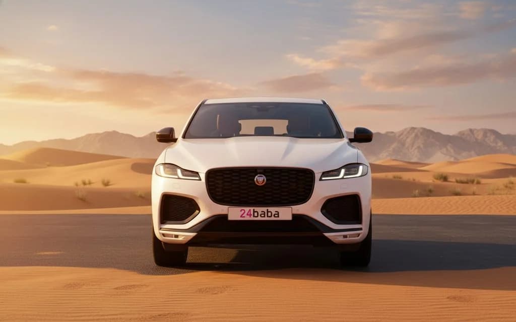 Jaguar F Pace 2025 White cover image – rental in Dubai