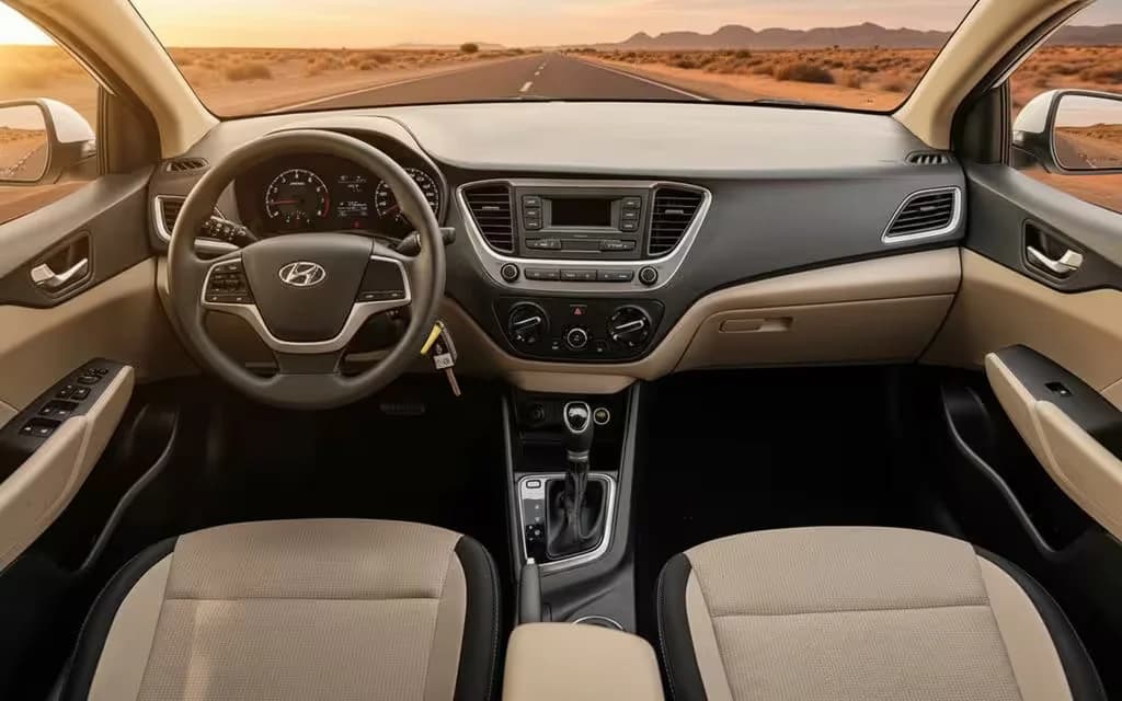 Hyundai Accent 2023 dashboard and infotainment