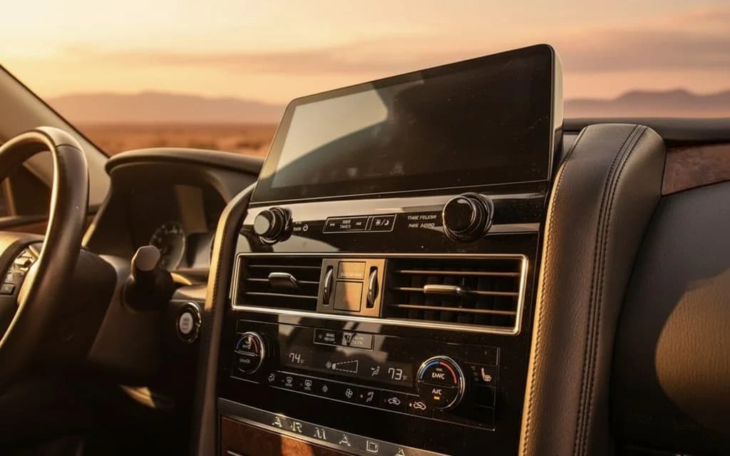 Nissan Armada 2022 dashboard and infotainment