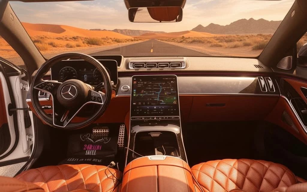 Mercedes S580 2023 dashboard and infotainment