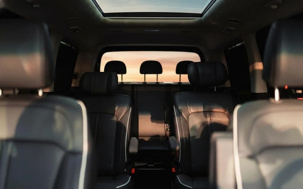 Hyundai Staria 2023 leather seats and cabin – rental in Dubai