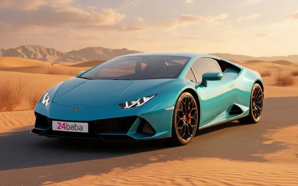 Lamborghini Huracan 2023 Blue cover image – rental in Dubai