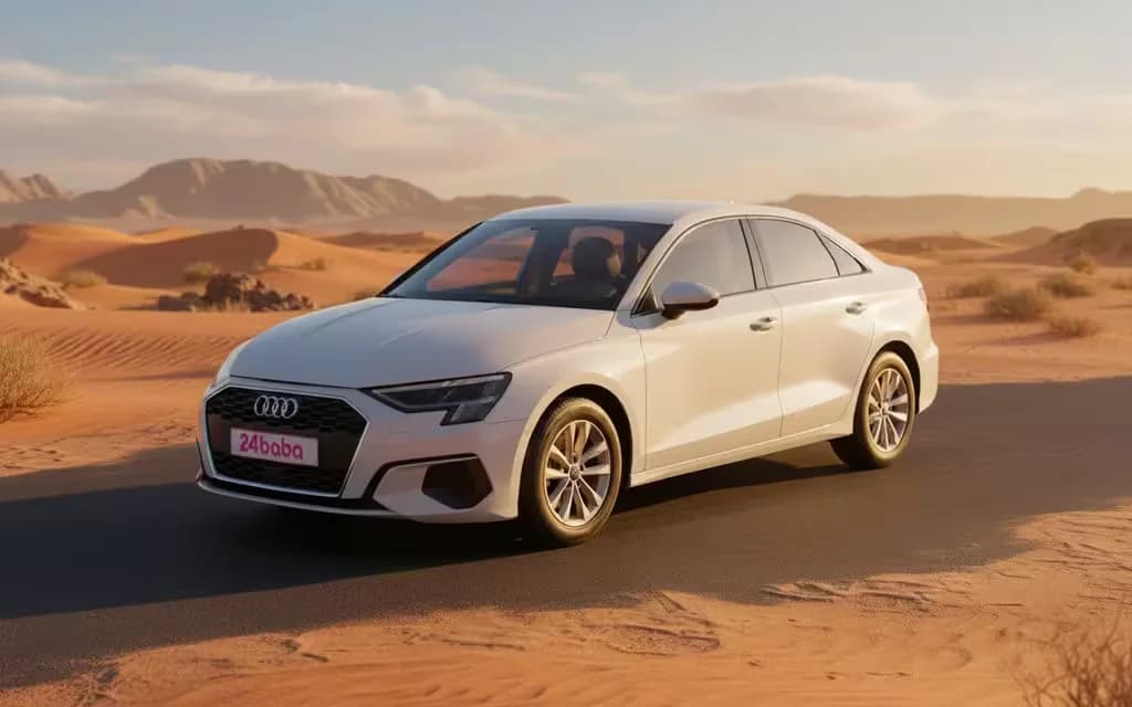 Audi A3 2023 White rental in Dubai