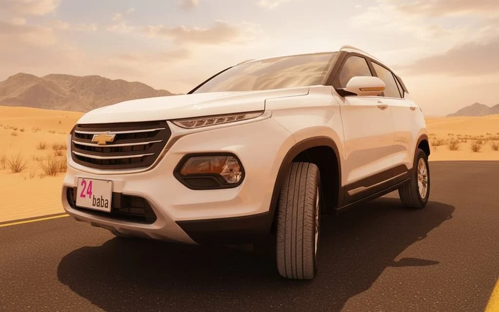 Chevrolet Groove 2025 White front view with headlights