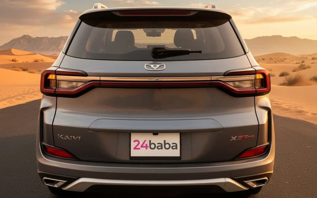 Kaiyi X3 2024 White rear view showing taillights – rental in Dubai