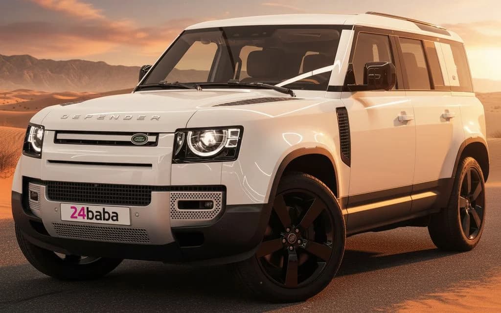 LandRover Defender 2024 Silver cover image – rental in Dubai