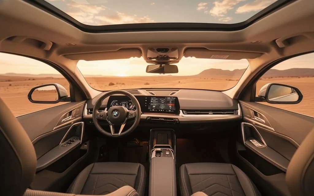 Bmw X2 2024 interior view showing trim – rental in Dubai