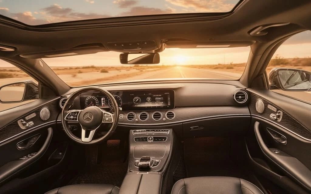 Mercedes E450 2025 dashboard and infotainment