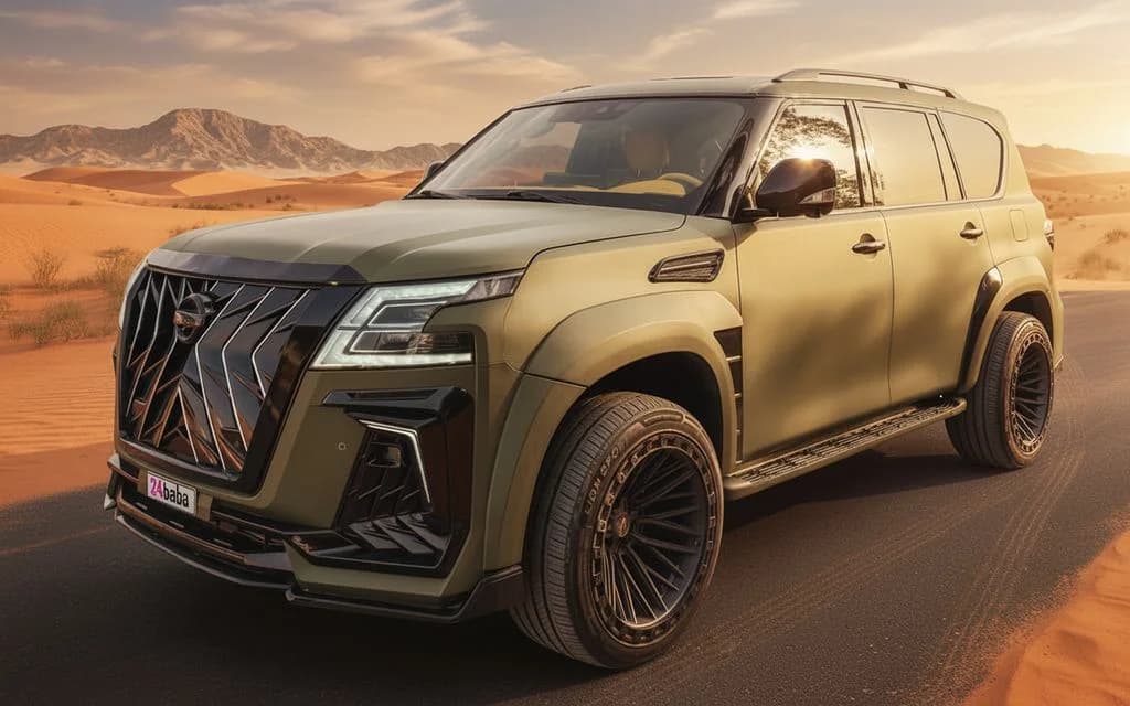 Nissan Patrol 2023 Green cover image – rental in Dubai