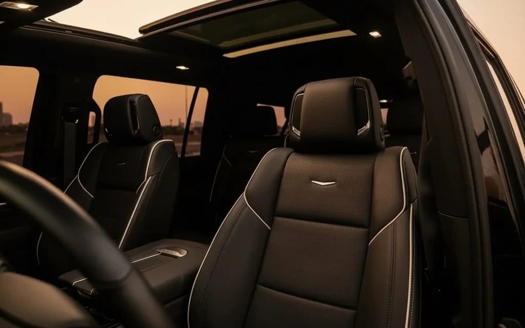 Cadillac Escalade 2024 leather seats and cabin